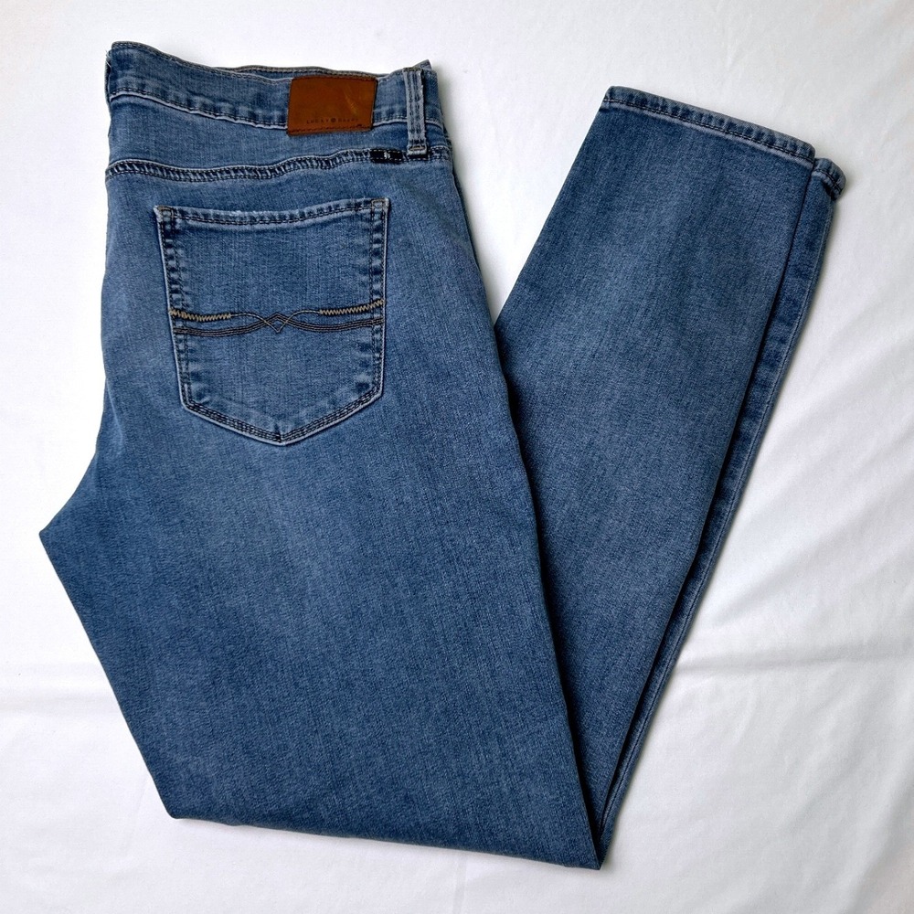 Lucky Brand Womens Charlie Skinny Mid Rise Stretch Blue Denim Jeans Size 12/31